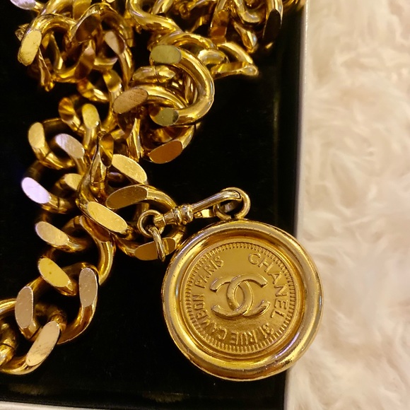Chanel Vintage Medallion Chain Gold Belt Metal main image 4